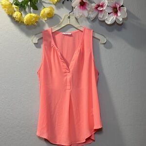 Lush Coral Sleeveless V-Neck Camisole